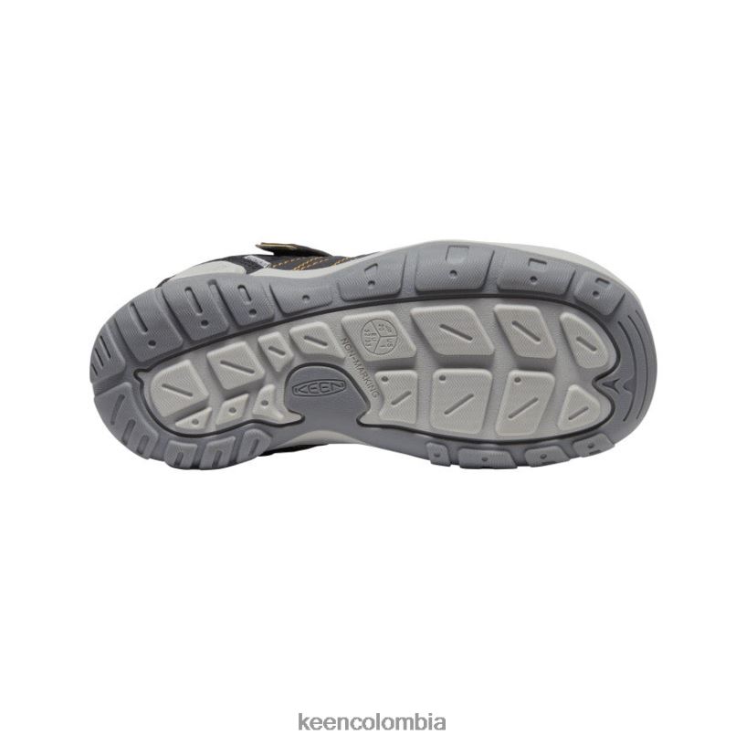 niños grandes zapatillas con pico y nudo amarillo negro KEEN calzado 88N808976