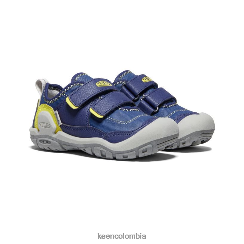 pequeños niños tenis con doble tira hueca y nudo profundidades azules/onagra KEEN calzado 88N808943