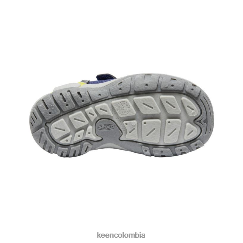 pequeños niños tenis con doble tira hueca y nudo profundidades azules/onagra KEEN calzado 88N808943